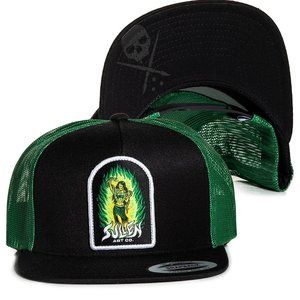 Sullen Clothing Charmer Black and Green Snapback M
